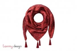  Silk scarf TIMESQUARE - Red Faifo
